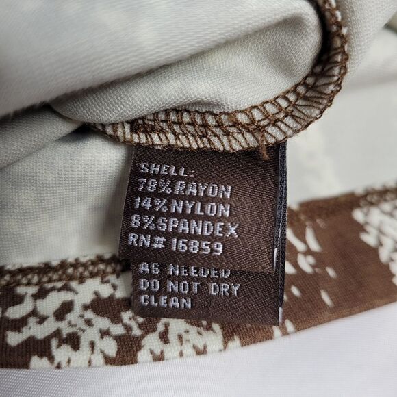 J MCLAUGHLIN skirt brown snakeskin print stretch pencil 2 - Picture 5 of 7